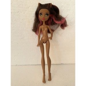 Monster High Doll Clawdeen Wolf 2016 DWR98 10" Brown and Pink Hair  NUDE